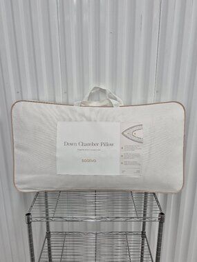 Saatva Down Chamber Pillow King Loft High 20" X 36" New Without Tags With Case